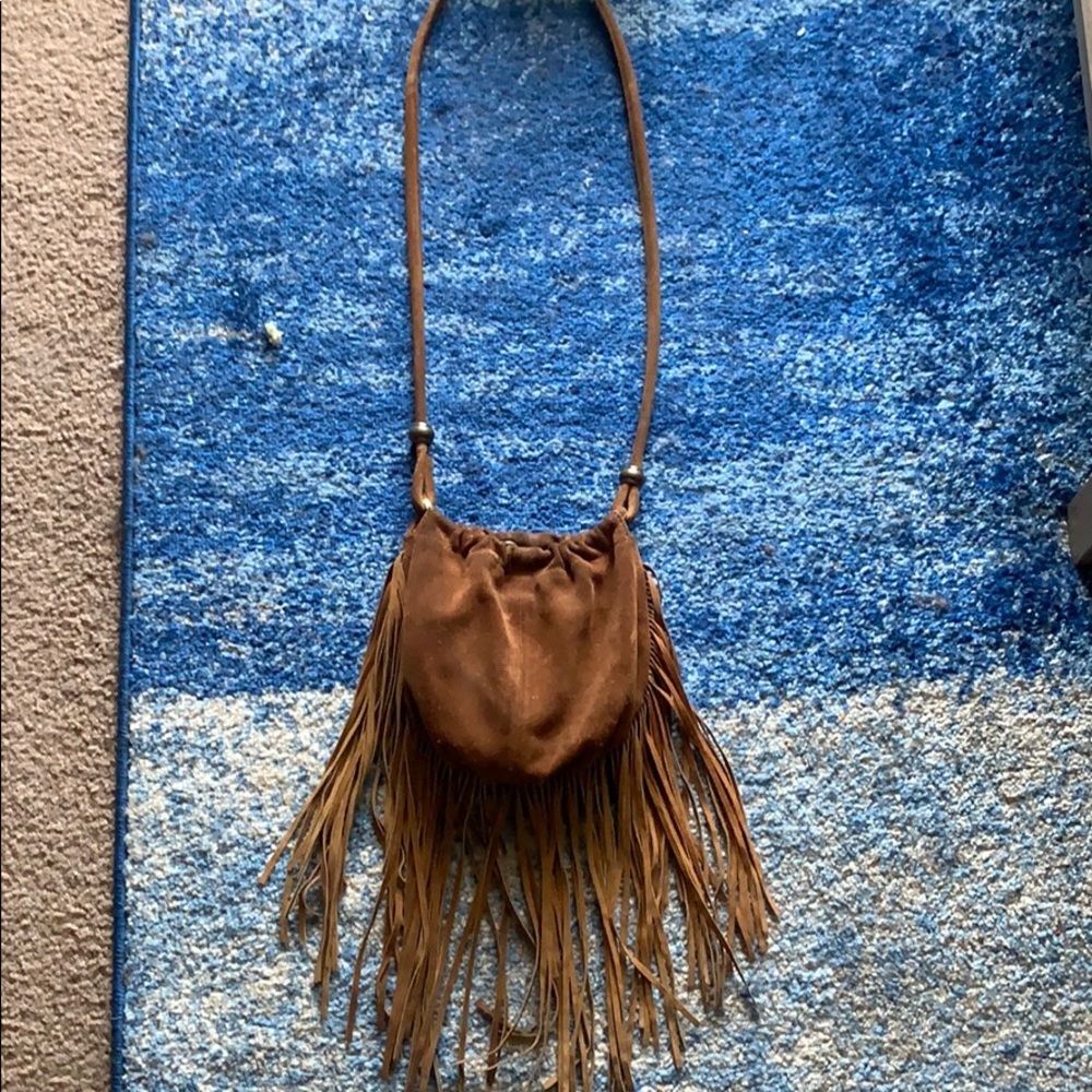 Urban Outfitters Fringe Suede Crossbody Purse